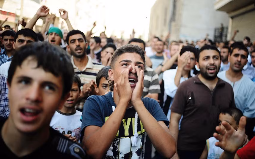 Người dân Syria biểu tình tại Aleppo