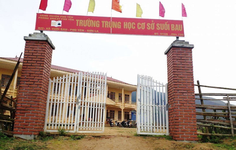 Trường Trung học cơ sở Suối Bàu, huyện Phù Yên, tỉnh Sơn La. Ảnh Mạnh Cường. Trường Trung học cơ sở Suối Bàu, huyện Phù Yên, tỉnh Sơn La. Ảnh Mạnh Cường.