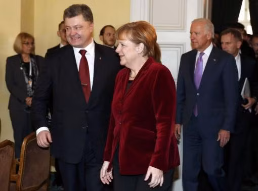 Các nhà lãnh đạo Ukraine, Đức, Mỹ tại hội nghị Munich.