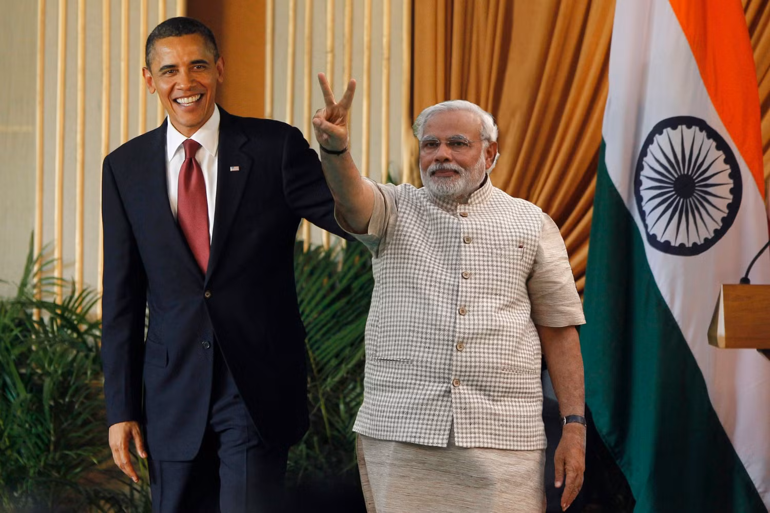 Tổng thống Mỹ Barack Obama và Thủ tướng Ấn Độ Narendea Modi.