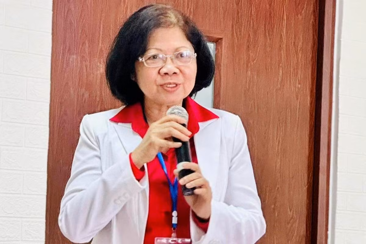 Tiến sĩ Vũ Thị Phương Anh tại Hội nghị Khoa học - Công nghệ Trường Đại học Quốc tế Hồng Bàng mở rộng năm 2022 (Ảnh: NVCC)