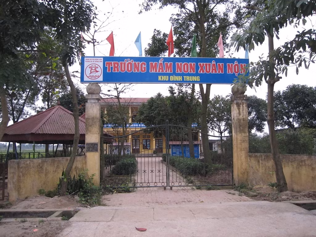 Trường mầm non Xuân Nộn, khu Đình Trung (Đông Anh, Hà Nội). (Ảnh: LC)