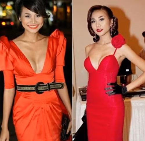 Siêu mẫu Thanh Hằng lựa chọn bộ đồ màu đỏ khoe vòng một quyến rũ. Siêu mẫu Thanh Hằng lựa chọn bộ đồ màu đỏ khoe vòng một quyến rũ.