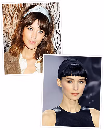 Alexa Chung (ảnh trên) và Rooney Mara (ảnh dưới) và kiểu băng đô rộng bao phần lớn mái tóc, tạo nên sự gọn gàng và năng động. Xem thêm:Mỹ nhân Hollywood: Dáng đẹp tự nhiên "chuẩn không cần chỉnh"