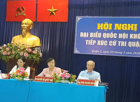 Cử tri quận 2 hỏi vai trò giám sát của đại biểu Quốc hội ở đâu khi để Thủ Thiêm lộn xộn như vậy (ảnh: P.L)
