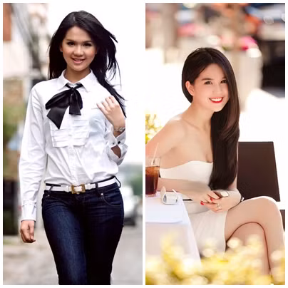 Ngay cả nụ cười của Ngọc Trinh cũng như của 2 người khác nhau
