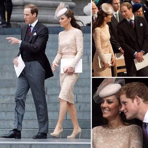 Dễ thương trong tông màu hồng đào trong lễ mừng 60 năm trị vì của nữ hoàng Anh Elizabeth II