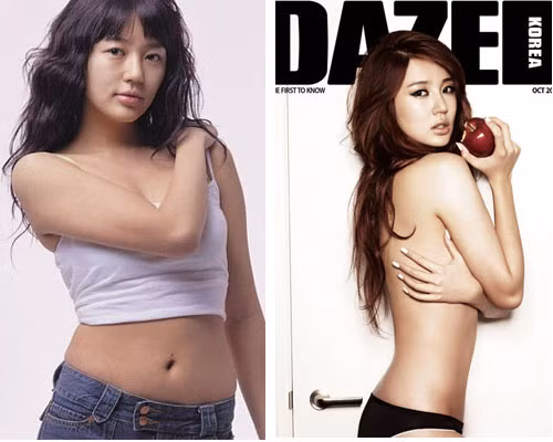 Yoon Eun Hee thuở niên thiếu và ngày nay khác nhau "một trời một vực".