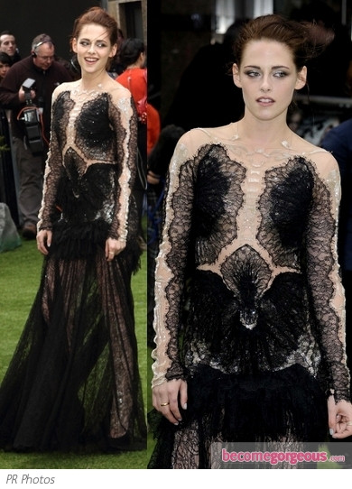 Kristen Stewart tỏa sáng với thiết kế mới toanh và lạ mắt.