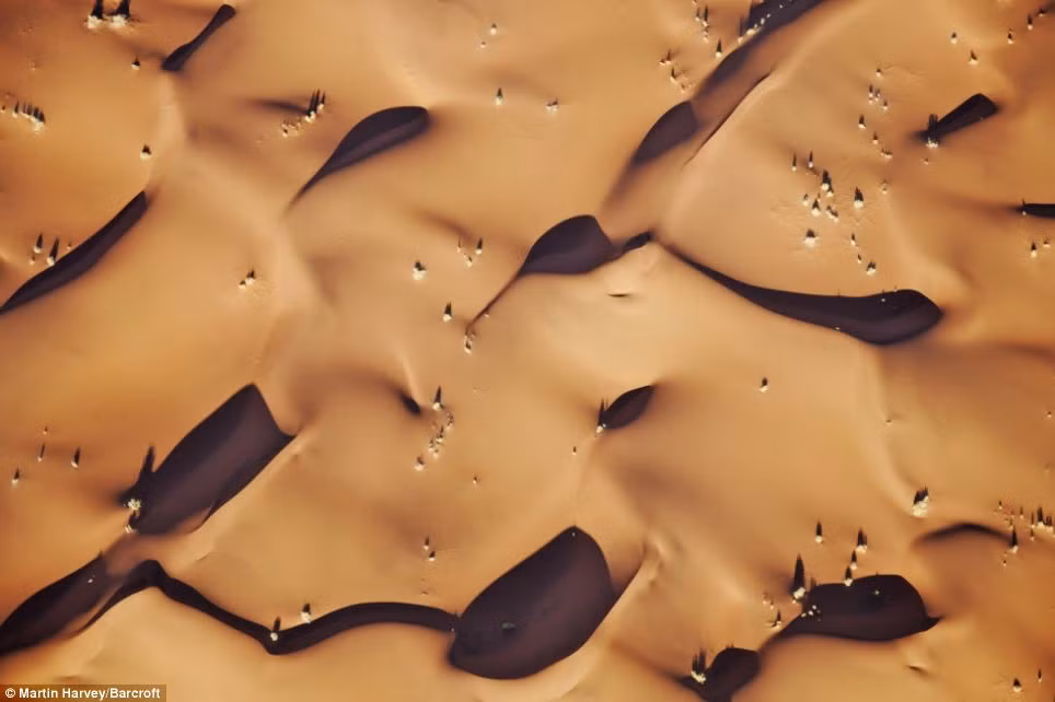 Những đụn cát ở sa mạc Namin (Namibia). Những đụn cát ở sa mạc Namin (Namibia).
