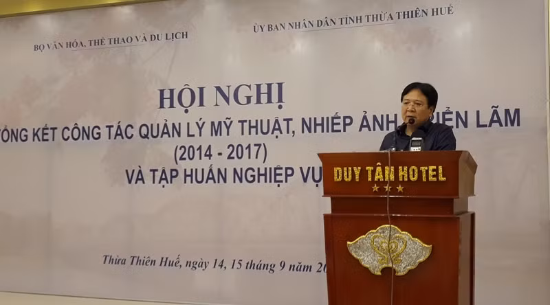 Thứ trưởng Vương Duy Biên nói về tình trạng "đạo" tác phẩm. Ảnh: TL