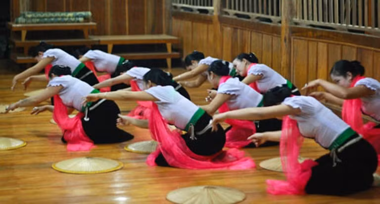 Không những thế, các cô còn rất giỏi trong những công việc nội trợ như làm ruộng, quay xa, thêu thùa, dệt vải, múa xòe. . .