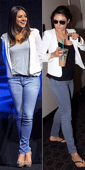 Mila Kunis thích khoác lên mình những chiếc áo nỉ ngắn kết hợp cùng quần jeans để tôn vóc dáng. Mila Kunis thích khoác lên mình những chiếc áo nỉ ngắn kết hợp cùng quần jeans để tôn vóc dáng.