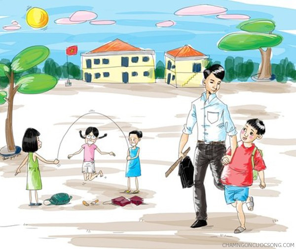 Tình cảm thầy trò (Ảnh minh hoạ: chamngoncuocsong.com).