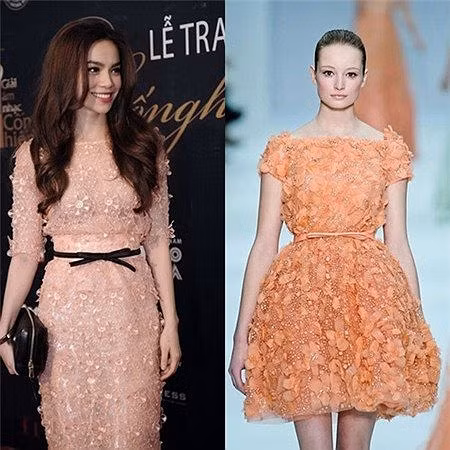 Đặc biệt, chiếc thắt lưng mà Hà Hồ sử dụng có kiểu dáng y hệt với thiết kế của Elie Saab. Đặc biệt, chiếc thắt lưng mà Hà Hồ sử dụng có kiểu dáng y hệt với thiết kế của Elie Saab.