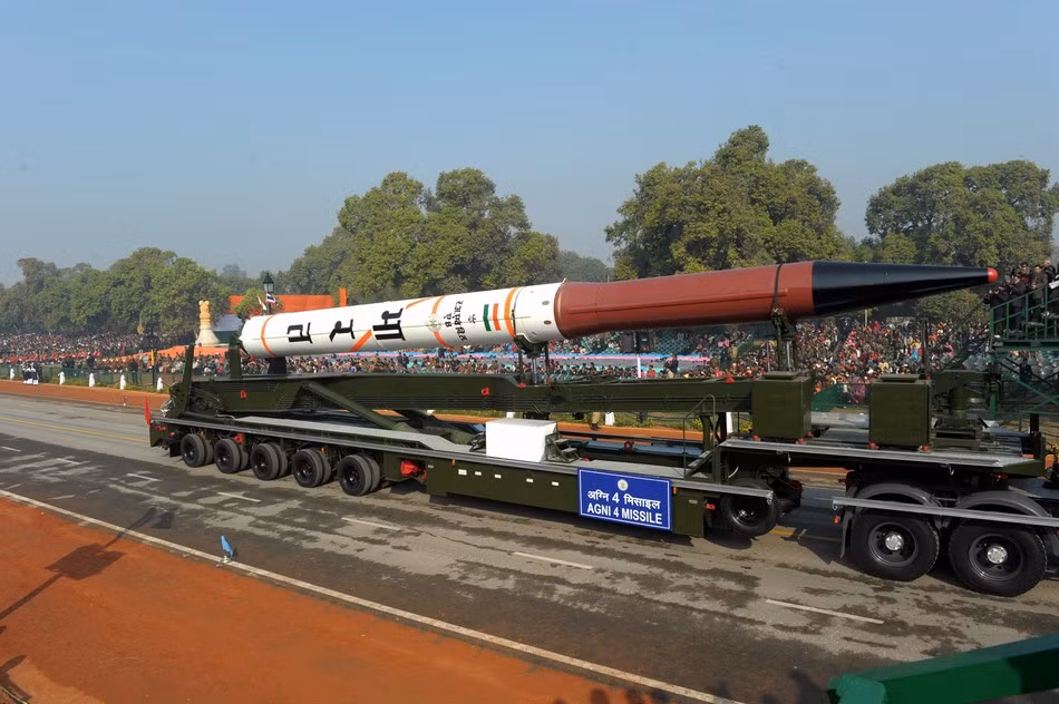 Tên lửa đạn đạo Agni-4 có tầm bắn khoảng 4.000 km