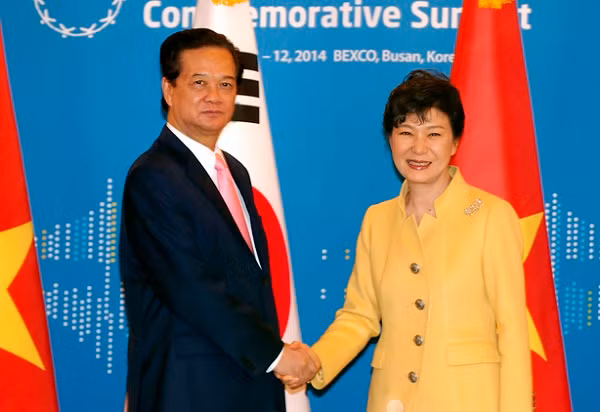 Thủ tướng Nguyễn Tấn Dũng hội đàm với Tổng thống Park Geun-hye. ảnh: VGP.
