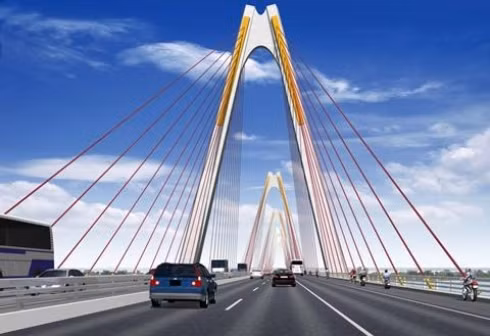 Tính đến thời điểm hiện tại, cầu Nhật Tân là cây cầu dây văng lớn nhất Đông Nam Á.