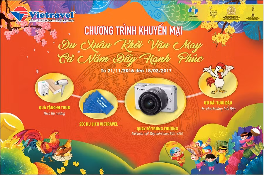 Vietravel triển khai chương trình khuyến mại tri ân khách hàng với rất nhiều phần quà có giá trị. Chương trình khuyến mại diễn ra từ ngày 21/11/2016 đến 18/02/2017. ảnh: viettravel. Vietravel triển khai chương trình khuyến mại tri ân khách hàng với rất nhiều phần quà có giá trị. Chương trình khuyến mại diễn ra từ ngày 21/11/2016 đến 18/02/2017. ảnh: viettravel.