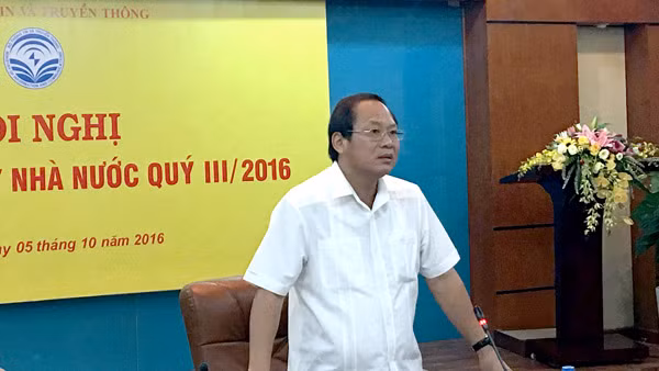 Bộ trưởng Trương Minh Tuấn phát biểu chỉ đạo tại Hội nghị giao ban quản lý nhà nước tháng 9/2016 của Bộ Thông tin và Truyền thông - ảnh nguồn Vietnamnet. Bộ trưởng Trương Minh Tuấn phát biểu chỉ đạo tại Hội nghị giao ban quản lý nhà nước tháng 9/2016 của Bộ Thông tin và Truyền thông - ảnh nguồn Vietnamnet.