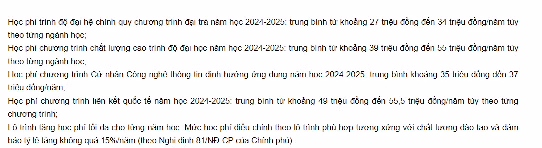 Ảnh: Chụp từ đề án tuyển sinh 2024 của Học viện Công nghệ Bưu chính Viễn thông