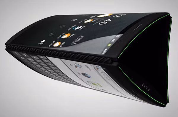 10. Điện thoại Android “Flip Phone” ba màn hình cảm ứng Nhà thiết kế Kristian Ulrich Larsen đã đạt được bước tiến mới khi sáng tạo ra smartphone cho tương lai mang tên Flip Phone. Sử dụng hệ điều hành Android OS, Flip Phone gồm ba màn hình cảm ứng Super AMOLED hiển thị ghép thành ống tam giác rỗng và có vỏ làm bằng chất liệu nhôm. 10. Điện thoại Android “Flip Phone” ba màn hình cảm ứng Nhà thiết kế Kristian Ulrich Larsen đã đạt được bước tiến mới khi sáng tạo ra smartphone cho tương lai mang tên Flip Phone. Sử dụng hệ điều hành Android OS, Flip Phone gồm ba màn hình cảm ứng Super AMOLED hiển thị ghép thành ống tam giác rỗng và có vỏ làm bằng chất liệu nhôm.