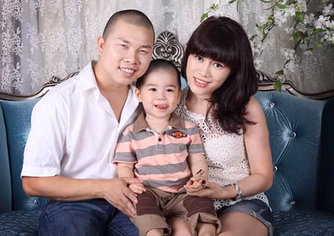 Gia đình nhỏ của diễn viên Hải Anh. Gia đình nhỏ của diễn viên Hải Anh.