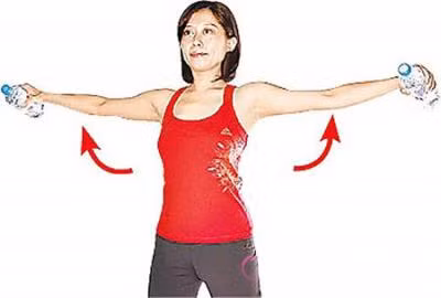 Khuyến nghị: gặp phải việc không vui có thể hít thở sâu, hai tay giơ ngang để điều tiết trạng thái cơ thể, đưa độc tố đẩy ra ngoài.