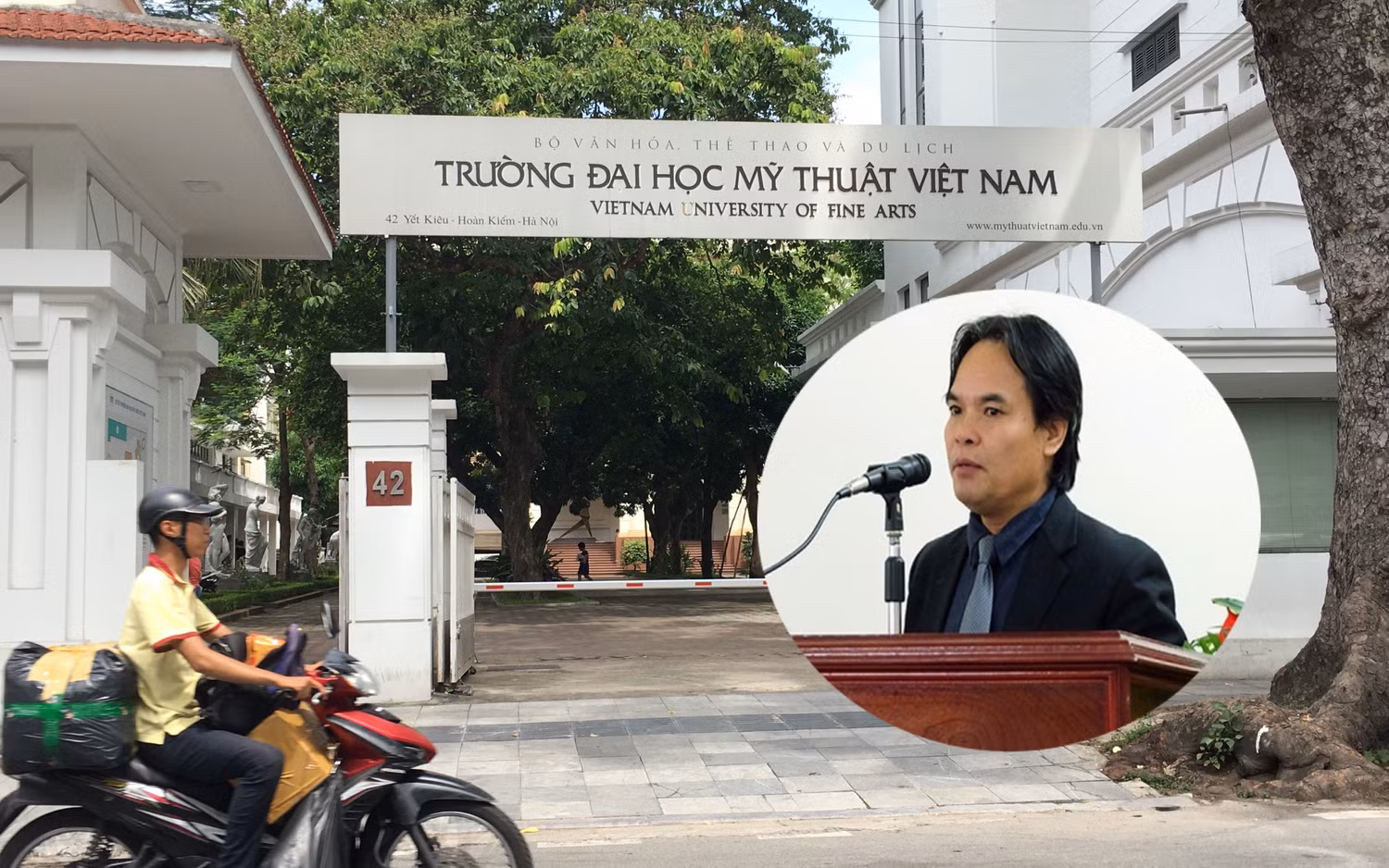 Ông Lê Văn Sửu, Hiệu trưởng Trường Đại học Mỹ thuật Việt Nam bị kỷ luật ở mức khiến trách. Ảnh: VP Ông Lê Văn Sửu, Hiệu trưởng Trường Đại học Mỹ thuật Việt Nam bị kỷ luật ở mức khiến trách. Ảnh: VP
