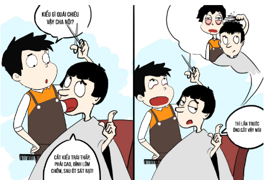 Muốn có kiểu tóc độc lạ? Cứ thử tìm đến anh thợ lờ đờ mà xem!