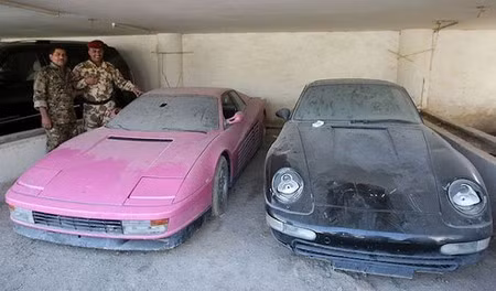 Trong bộ sưu tập xế “khủng” của Uday Hussein có những chiếc xe đắt tiền như: Lamborghini LM002, Ferrari Testarossa, 5 chiếc Excaliburs, 1 chiếc Plymouth Prowler và vài chiếc Porsche…