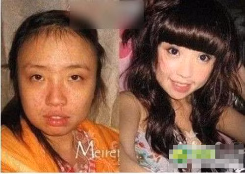 Và đây có phải là một người không? Cặp mắt, đôi môi kia có phải là của một người? Xem thêm: Bí quyết "xóa" mụn khi trang điểm/Trang điểm mắt mùa Xuân/Trang điểm cho môi mỏng/Mẹo trang điểm cho mắt to sáng
