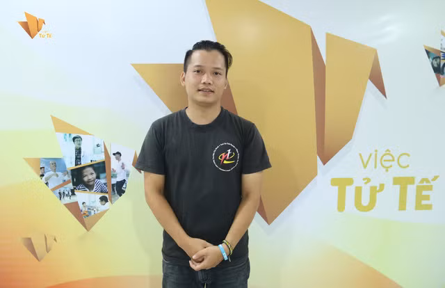 Anh Hoàng Hoa Trung – thủ lĩnh nhóm Tình nguyện Niềm tin. Ảnh: NVCC