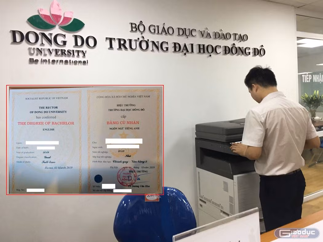 Trường Đại học Đông Đô gửi lời xin lỗi chân thành tới các sinh viên, học viên và phụ huynh. Ảnh: Vũ Phương.