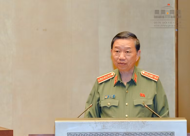 Bộ trưởng Bộ Công an - Thượng tướng Tô Lâm (ảnh quochoi.vn).
