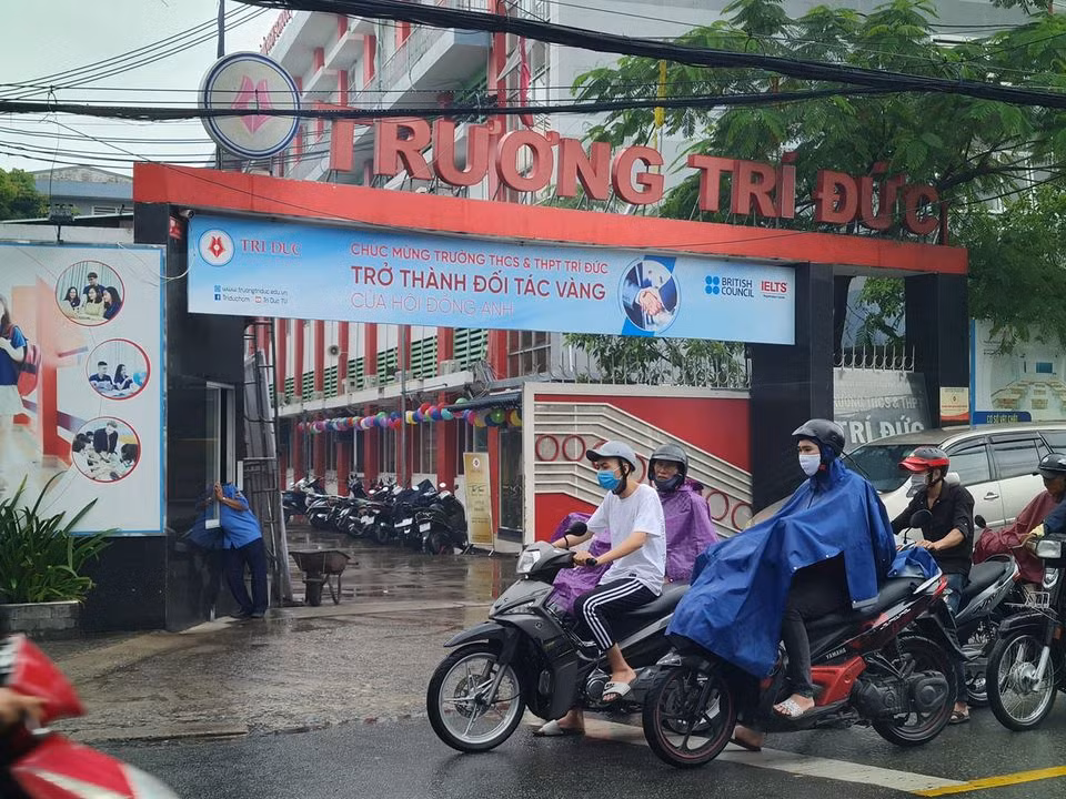 Trường trung học cơ sở, trung học phổ thông Trí Đức ở quận Tân Phú (ảnh: P.L)