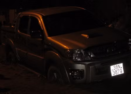Một trong hai chiếc xe các đối tượng dùng để gây án bị bắt giữ trên đường tháo chạy.