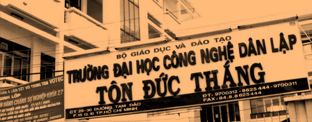 Khi mới thành lập, Trường Đại học công nghệ dân lập Tôn Đức Thắng phải đi thuê trụ sở, cơ sở vật chất chưa có gì, tuyển sinh vô cùng khó khăn, nghiên cứu khoa học là con số 0. Ảnh: TDTU. Khi mới thành lập, Trường Đại học công nghệ dân lập Tôn Đức Thắng phải đi thuê trụ sở, cơ sở vật chất chưa có gì, tuyển sinh vô cùng khó khăn, nghiên cứu khoa học là con số 0. Ảnh: TDTU.