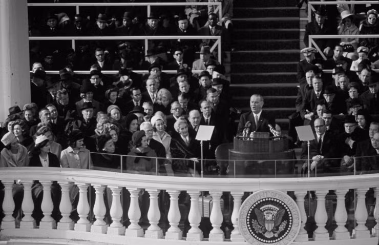 Tổng thống Lyndon Johnson trong lễ nhậm chức năm 1965.