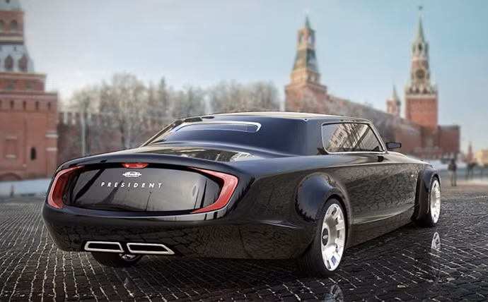 Thiết kế của Yaroslav Yakovlev và Bernard Weel dựa trên mẫu limo của ZIL, thương hiệu sản xuất xe hơi cao cấp có tiếng của Nga.