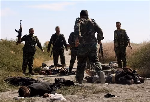 Thi thể phiến quân bị tiêu diệt tại Idlib.