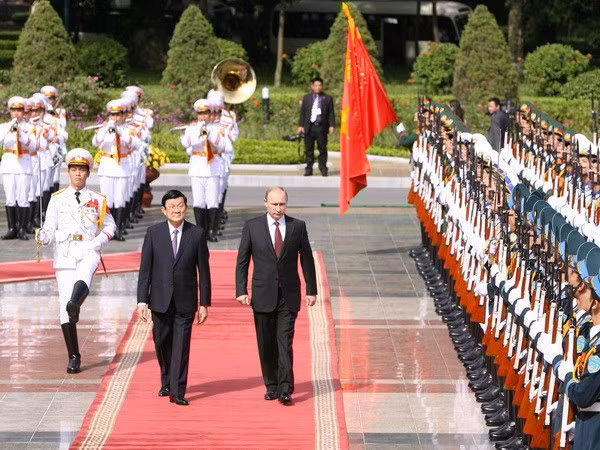 Nghi lễ đón tiếp Tổng thống Putin.