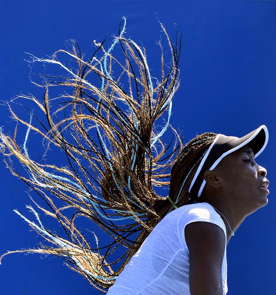 Venus Williams trong một buổi tập luyện tại Melbourne Park vào ngày 10/1 trước giải đấu quần vợt Australia mở rộng khai mạc hôm 7/1.