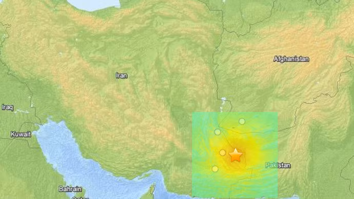 Tâm chấn của trận động đất mạnh tấn công khu vực biên giới Iran-Pakistan hôm 16/4.