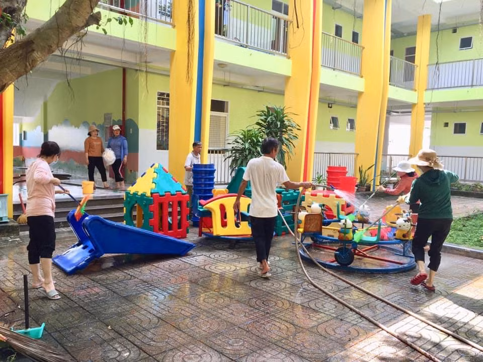 Tại Trường Mần non Hoa Sen, huyện Xuyên Mộc (tỉnh )Bà Rịa - Vũng Tàu. Ảnh: Fanpage Ngọn hải đăng