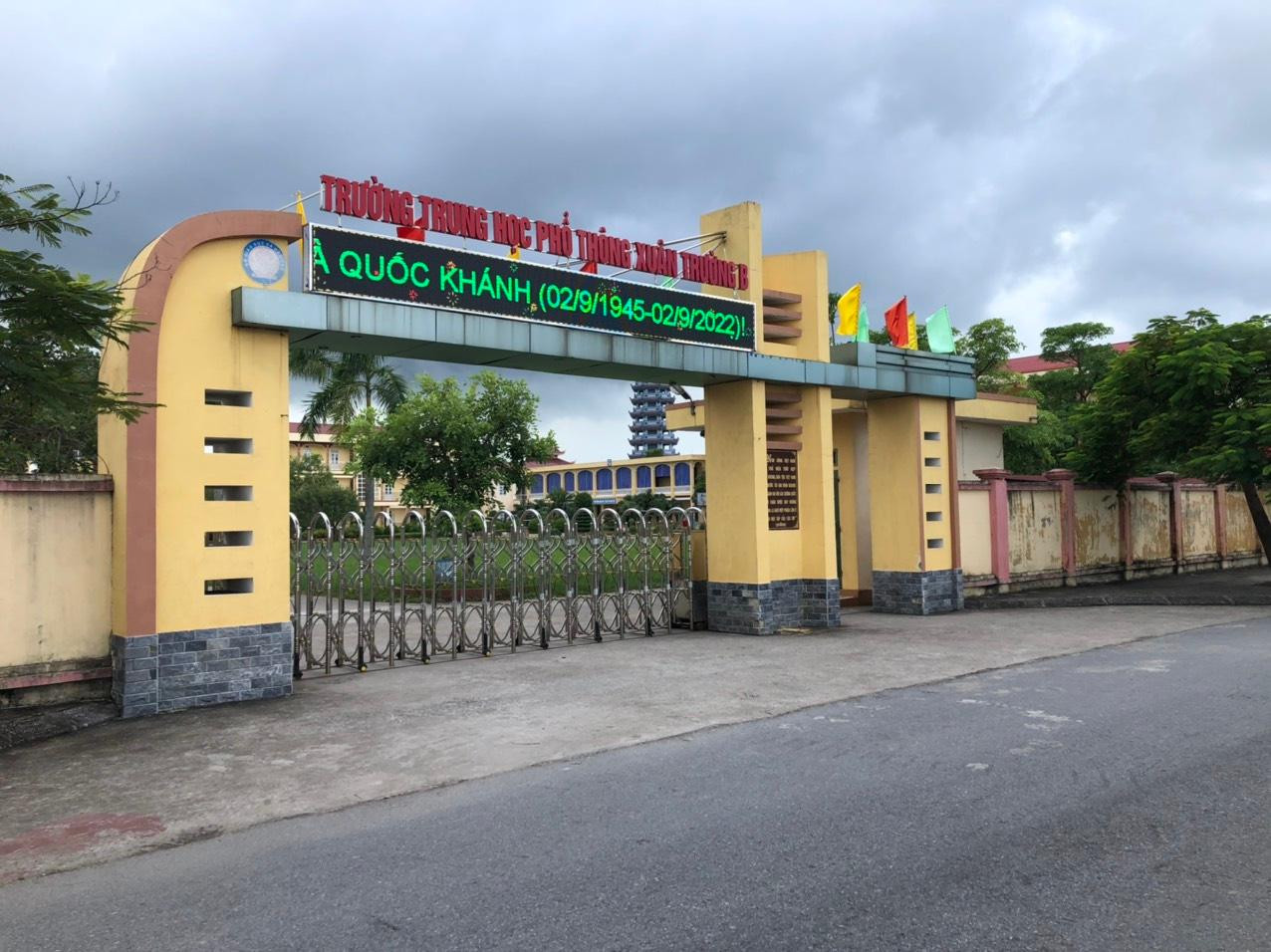Đã có kết quả về kiểm tra tài chính tại Trường Trung học phổ thông Xuân Trường B. Ảnh: T.D