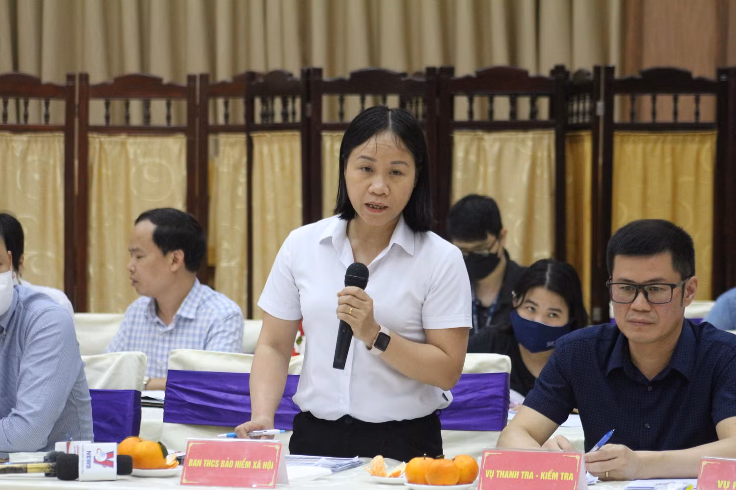 Bà Đinh Thị Thu Hiền – Phó Ban Thực hiện chính sách xã hội, Bảo hiểm xã hội Việt Nam. Ảnh: Trung Dũng