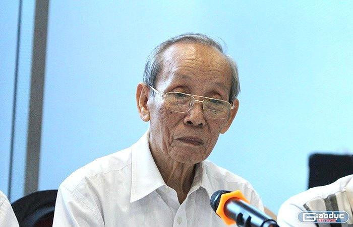 Giáo sư Trần Hồng Quân - nguyên Chủ tịch Hiệp hội Các trường đại học, cao đẳng Việt Nam, nguyên Bộ trưởng Bộ Giáo dục và Đào tạo. (Ảnh: Ngọc Quang)