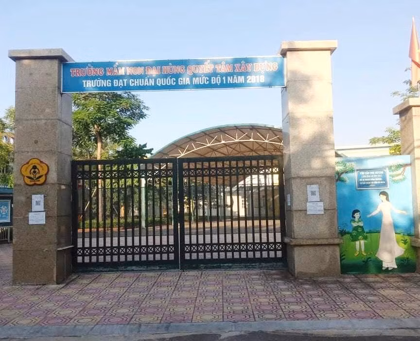 Trường Mầm non Đại Hùng, xã Đại Hùng, huyện Ứng Hòa, Hà Nội. Ảnh: N.M