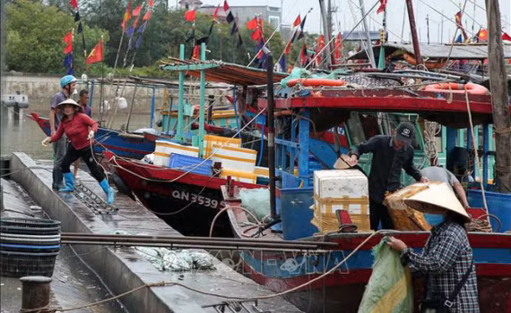 Diễn biến của áp thấp nhiệt đới, mưa lũ còn rất phức tạp. Ảnh minh họa: TTXVN